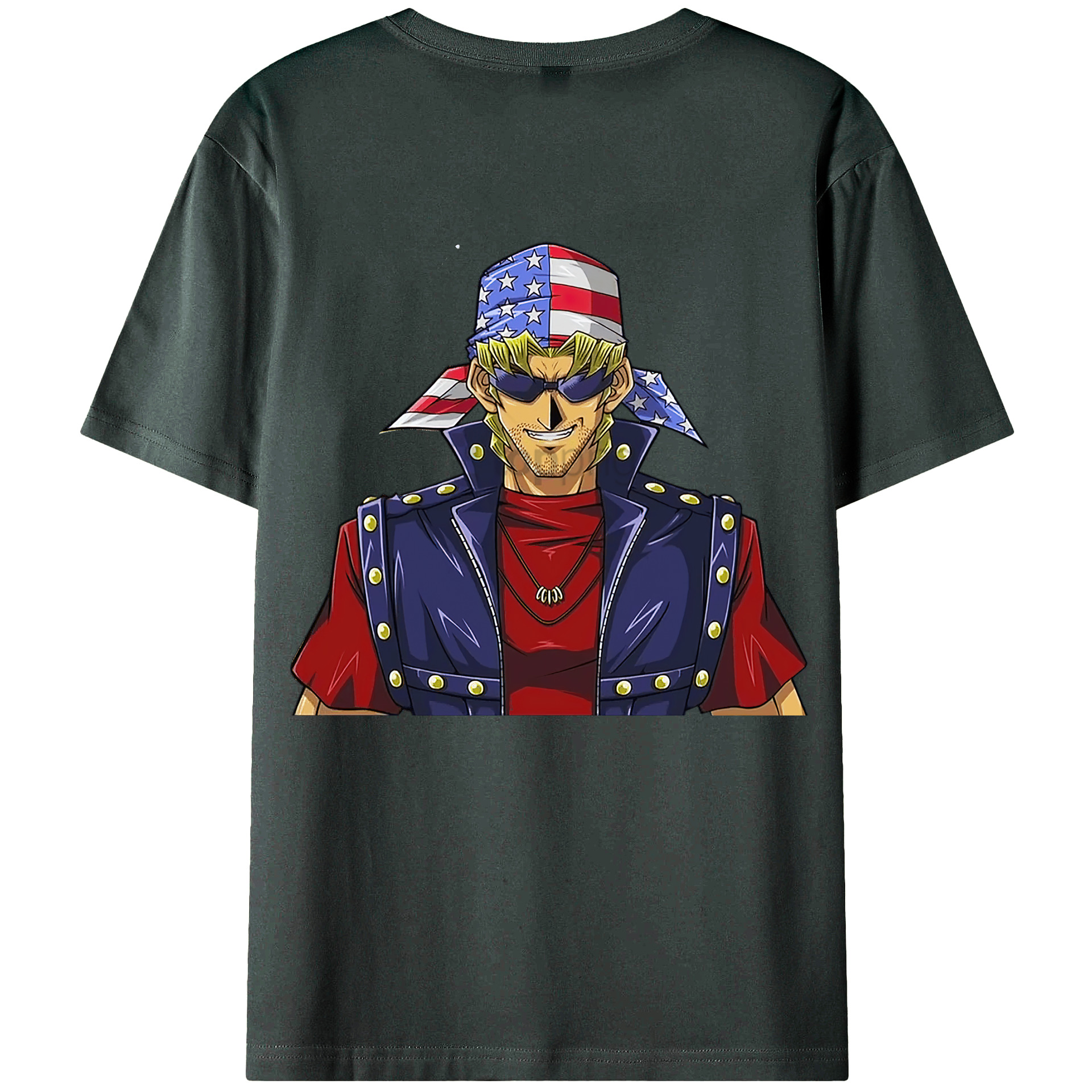 （画像用） 遊☆戯☆王 Yu-Gi-Oh! 綿100％ メンズ半袖Tシャツ（バックプリント） 通気性